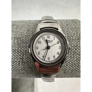 Bulova Caravelle Watch Womens 20mm White Dial Silver Tone Expansion New Battery